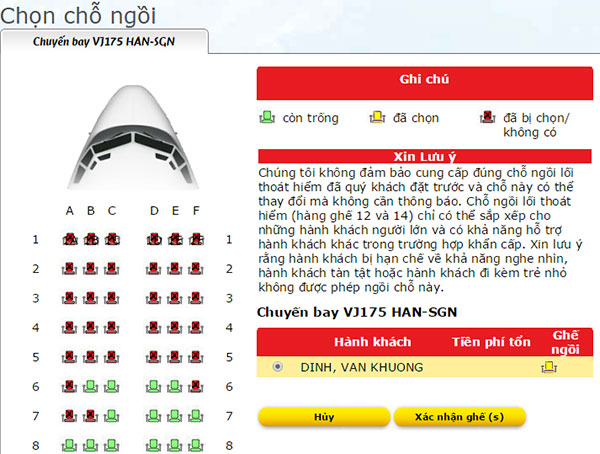 Check in online Vietjet