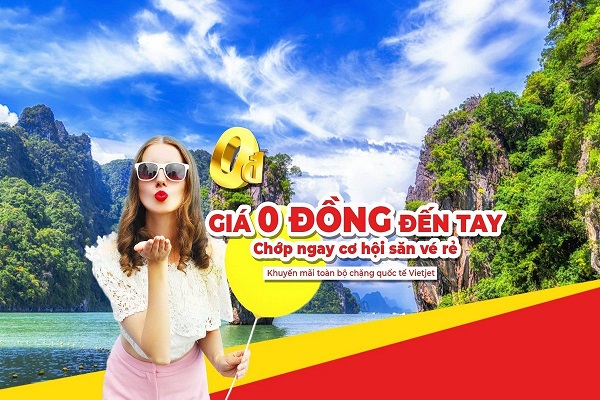 Vé máy bay 0 đồng Vietjet