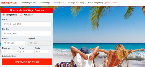 Vé máy bay giá rẻ Vietjet, BamBoo và Vietnam Airlines