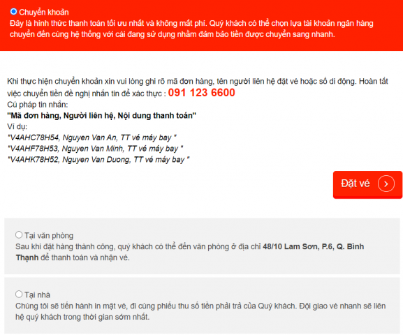 Hướng dẫn đặt Vé máy bay giá rẻ Vietjet, BamBoo và Vietnam Airlines