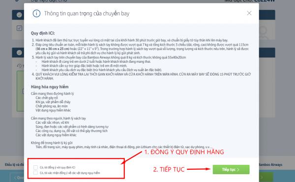 Hướng dẫn check in trực tuyến Bamboo Airways