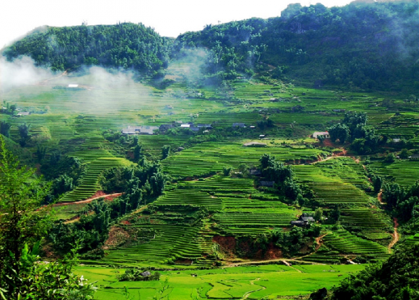 Khung cảnh yên bình ở Mai Châu