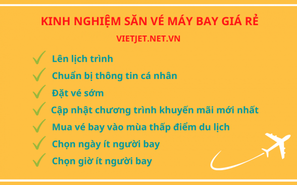 Kinh nghiệm săn vé máy bay giá rẻ tại Vietjet.net.vn