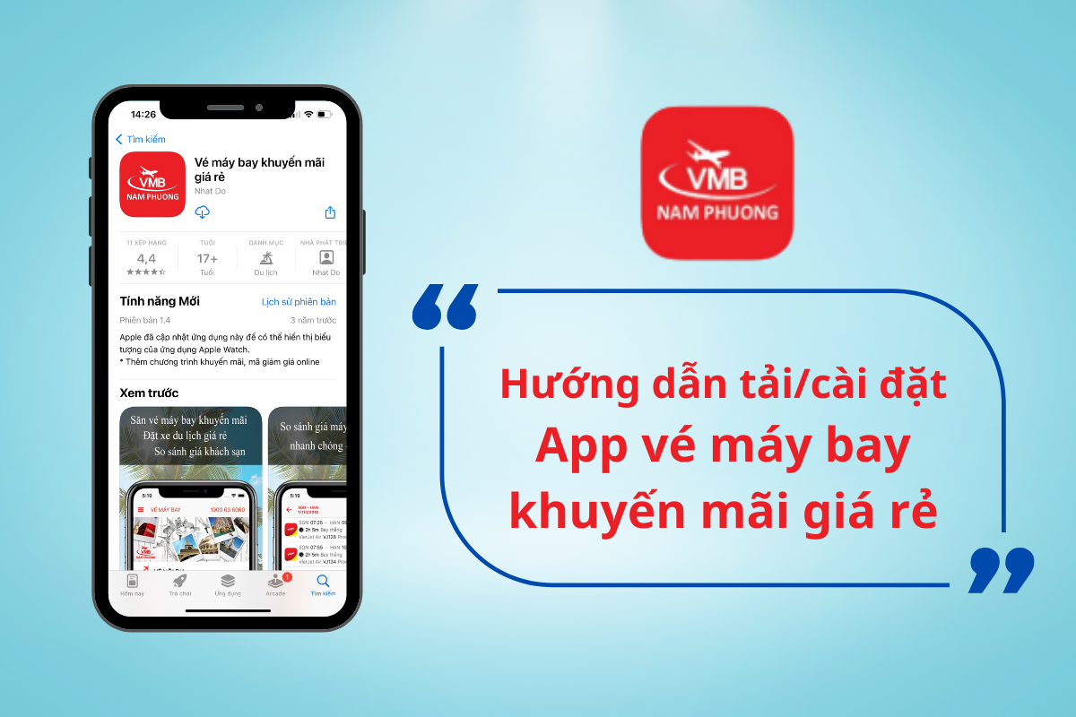 Tải app vé máy bay khuyến mãi giá rẻ